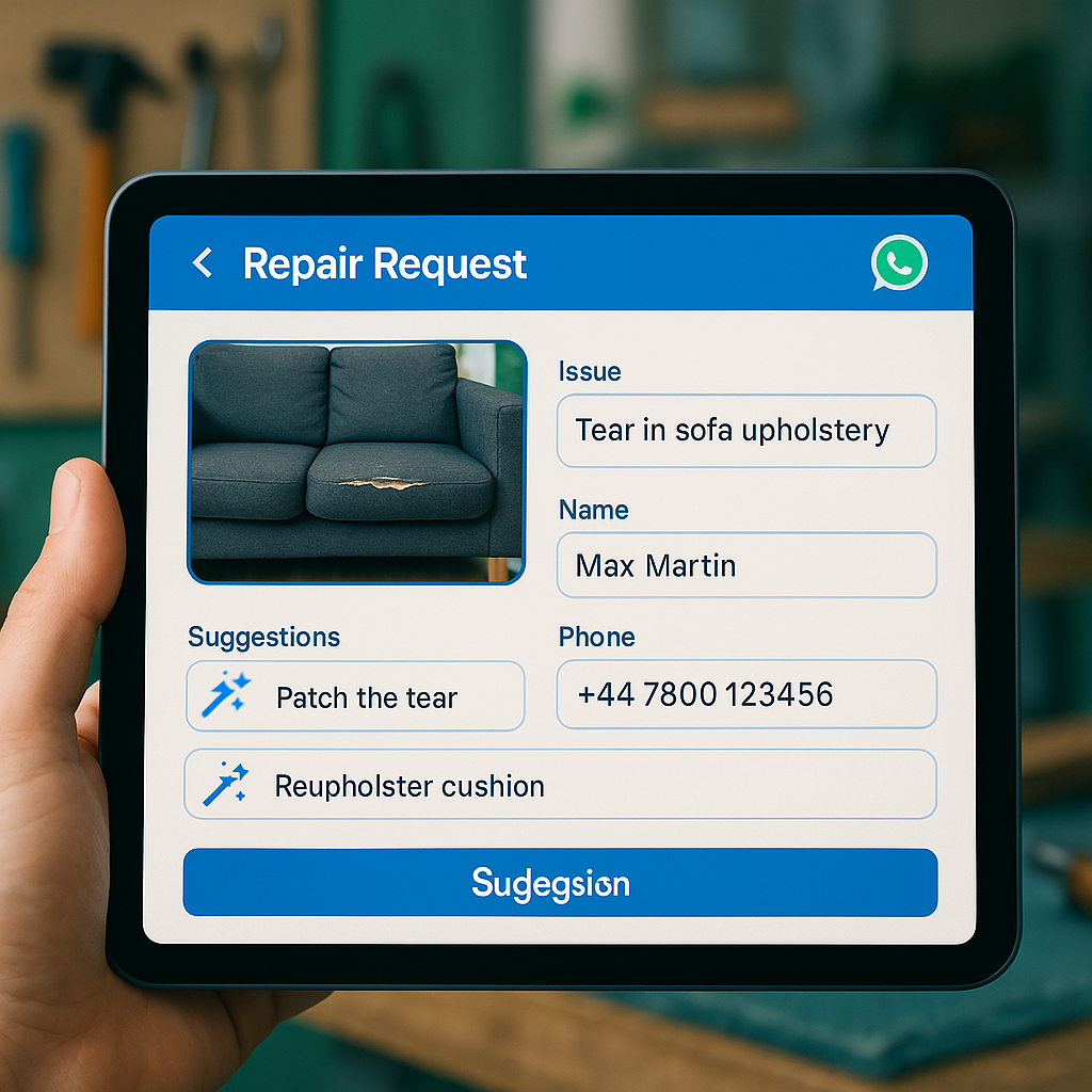 FurnitureFix booking form in Poznan