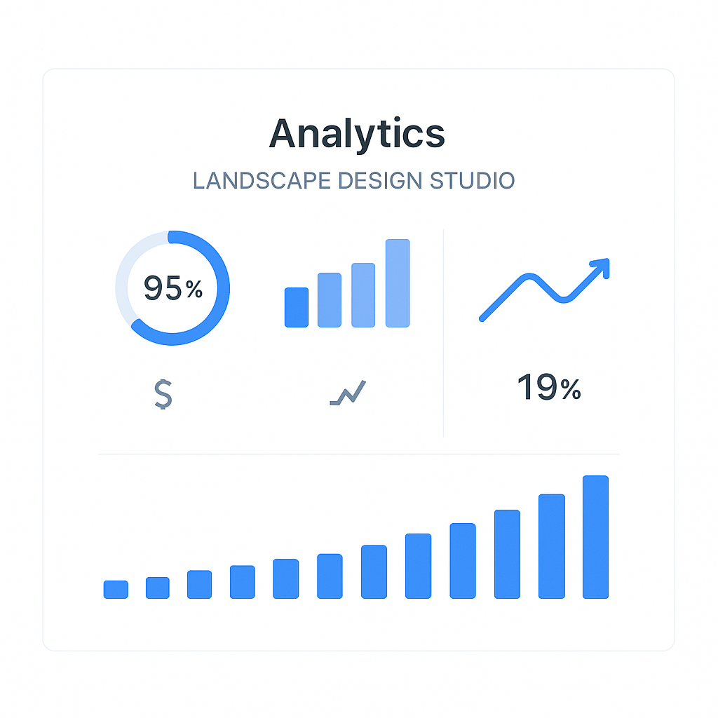 GreenFlow analytics dashboard for landscape studios in Poznan