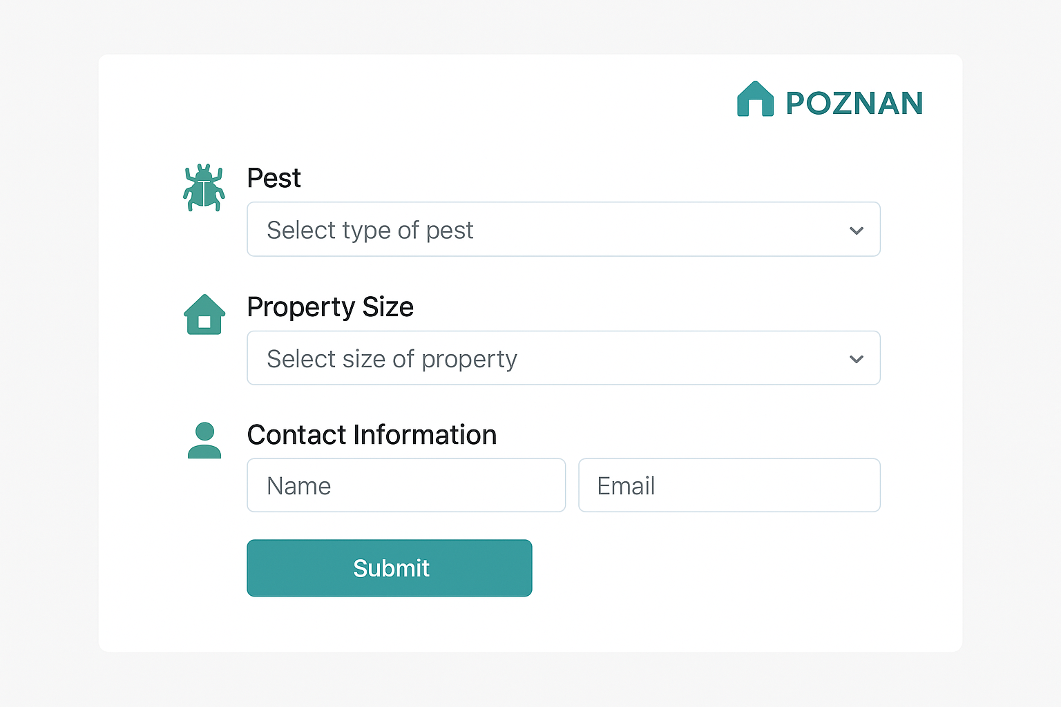 PestGuard booking form in Poznan